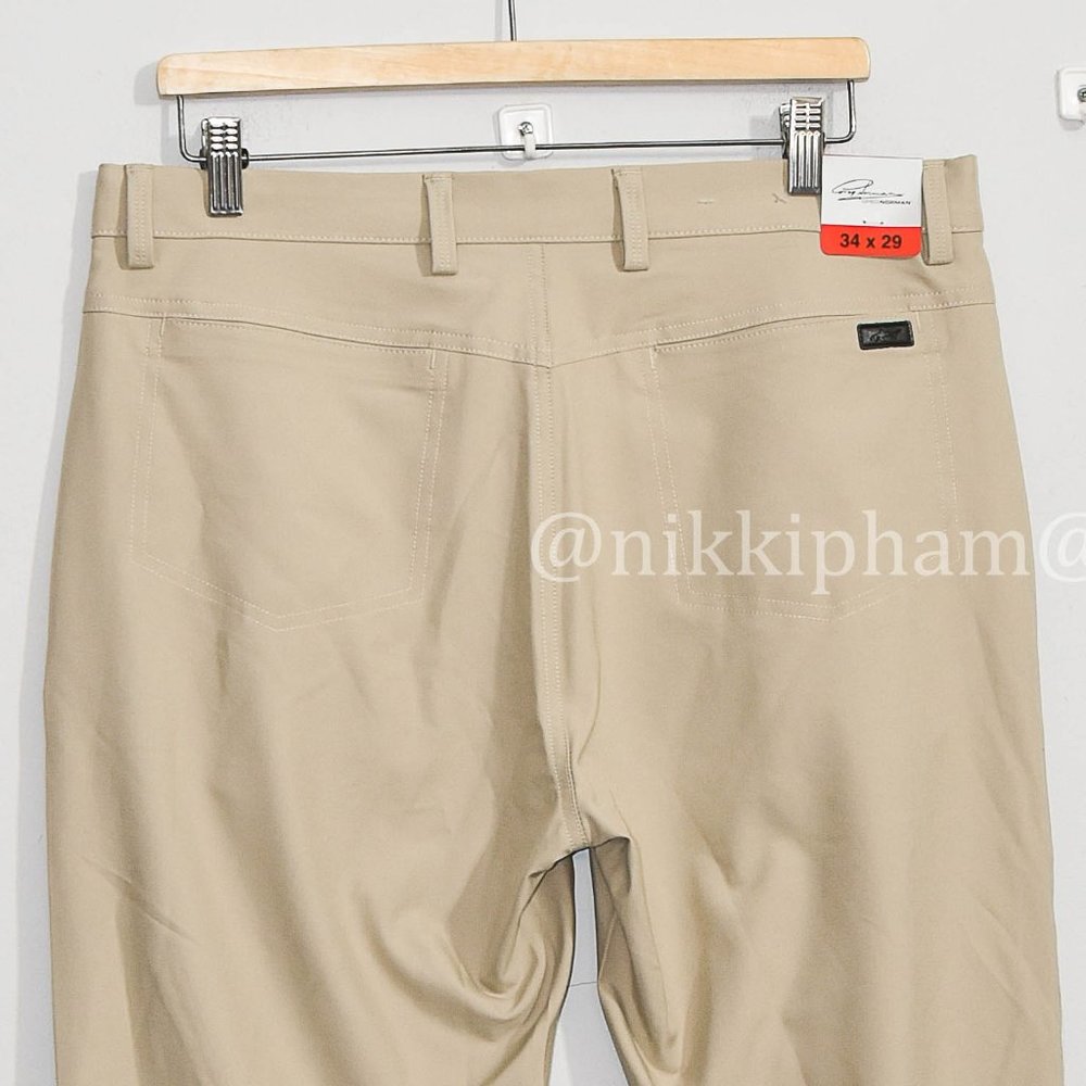NWT Greg Norman Men's 5 Pocket Pant in TAN - Picture 4 of 4